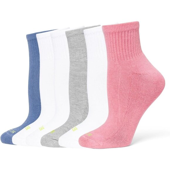Women's Wild Rose 6 Pair Pack Winter Soft Warm Thick Cold Mini Crew Calf Socks - Picture 1 of 7